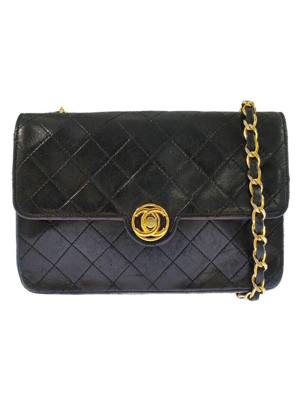 Chanel Quilted 19 Chain Shoulder Bag Black